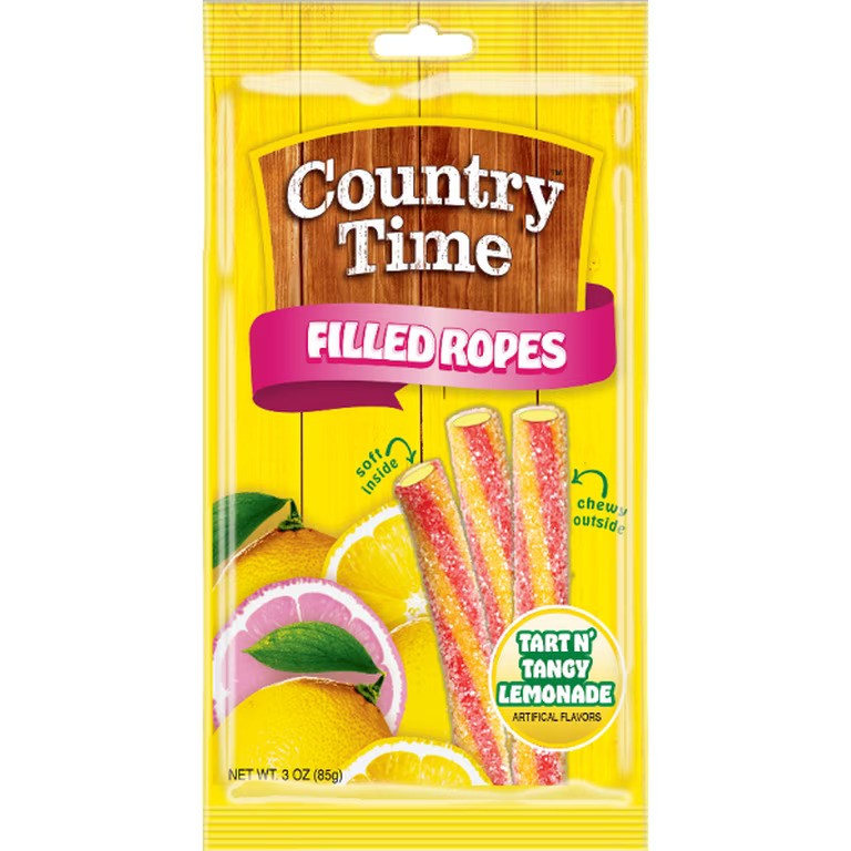 Country Time Lemonade Ropes 85 g (12 Pack) Exotic Candy Wholesale Montreal Quebec Canada
