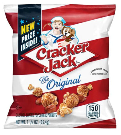 Cracker Jack Original Caramel Coated Popcorn and Peanuts 35.4 g (30 Pack) Exotic Snacks Wholesale Montreal Quebec Canada