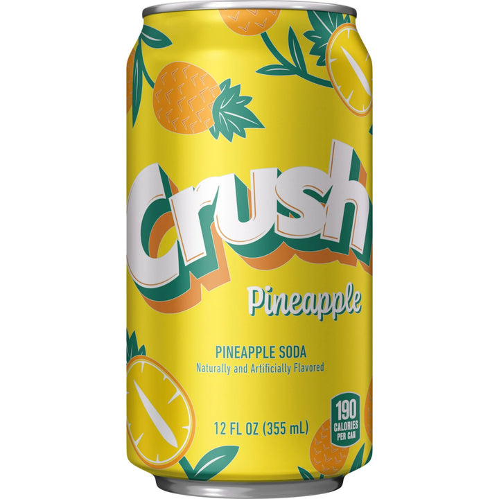 Crush Pineapple Soda 355 mL (12 Pack) Exotic Soda Wholesale Distribution Montreal Quebec Canada