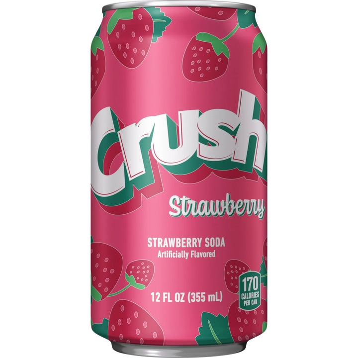 Crush Strawberry Soda 355 mL (12 Pack) Exotic Soda Wholesale Distribution Montreal Quebec Canada 