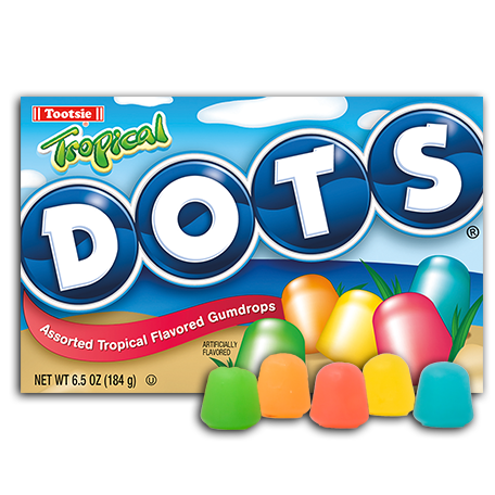 Dots Tropical Candy Theatre Box 184 g (12 Pack) Exotic Candy Wholesale Distribution Montreal Quebec Canada