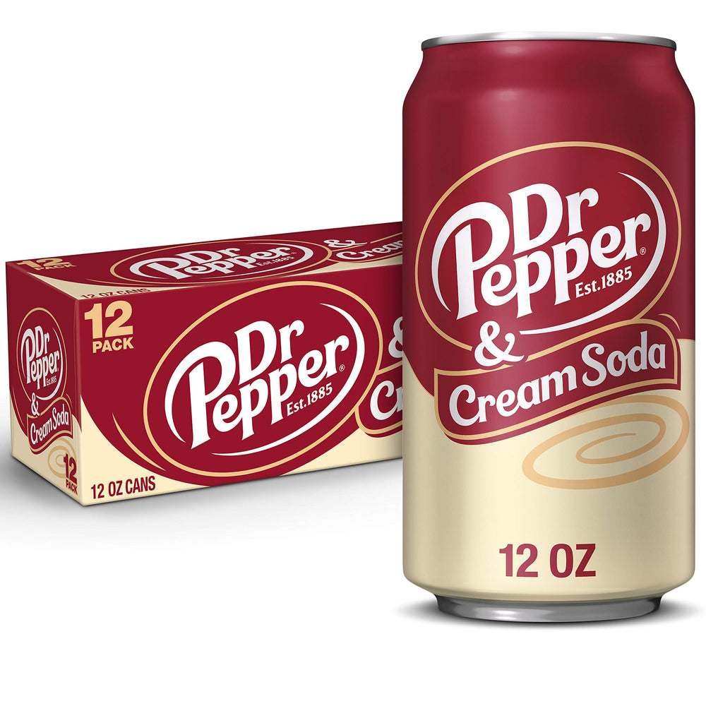 Dr Pepper Cream Soda 355 mL (12 Pack) Exotic Drinks Wholesale Distribution Montreal Quebec Canada