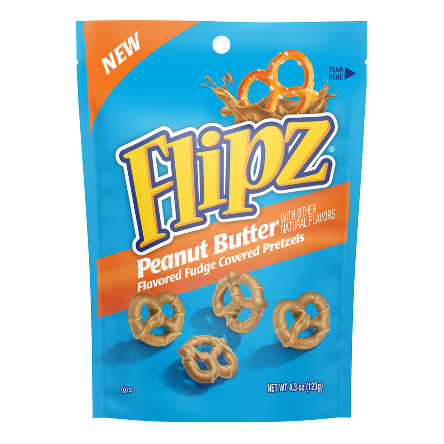Flipz Peanut Butter Fudge Pretzels 123 g (6 Pack) Exotic Snacks Wholesale Montreal Quebec Canada
