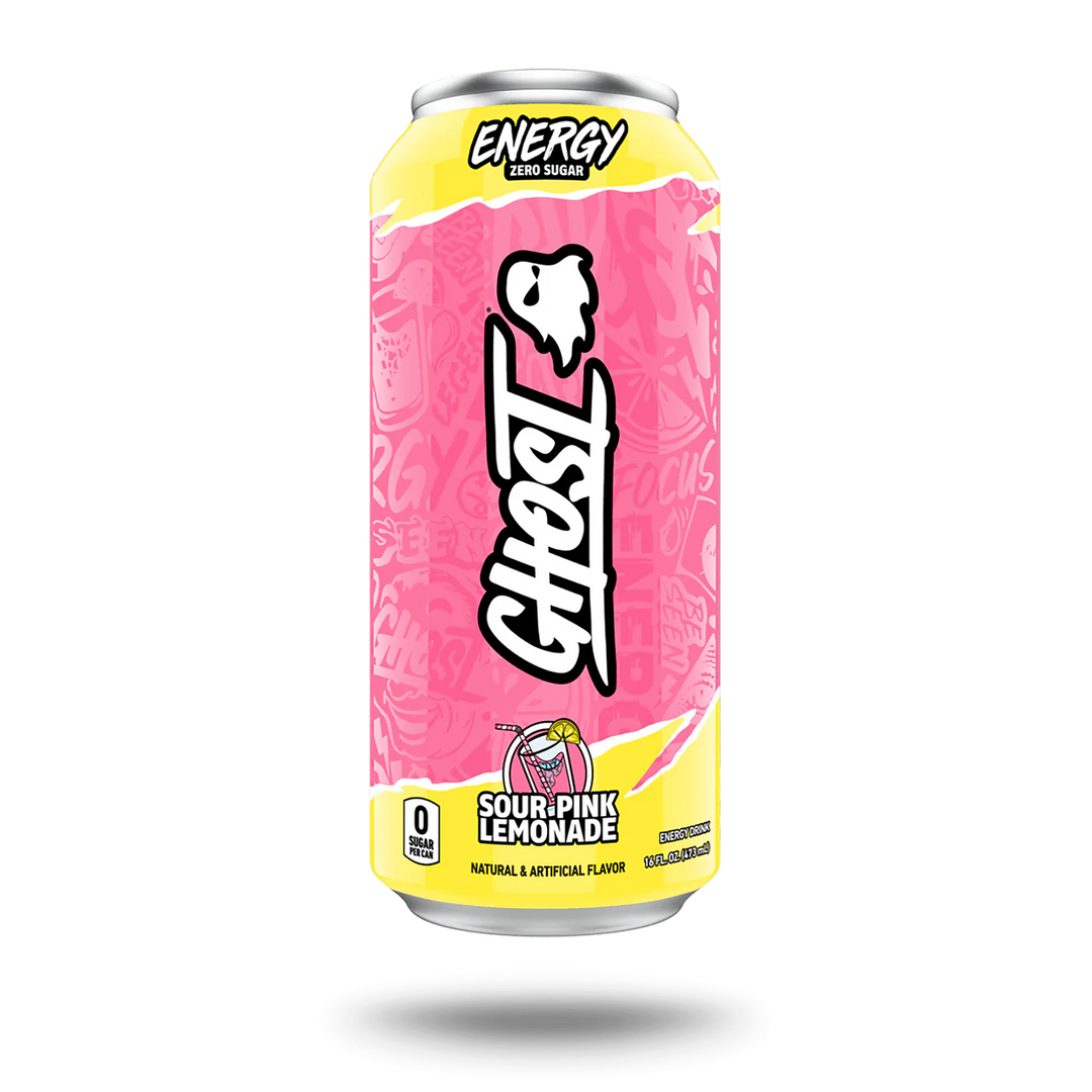 Ghost Energy Sour Pink Lemonade 473 mL (12 Pack) Exotic Drinks Wholesale Montreal Quebec Canada