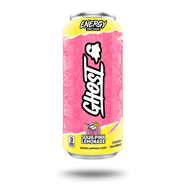 Ghost Energy Sour Pink Lemonade 473 mL (12 Pack) Exotic Drinks Wholesale Montreal Quebec Canada