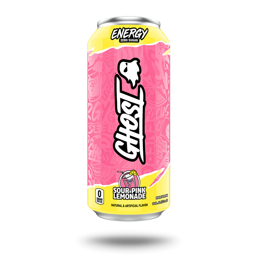 Ghost Energy Sour Pink Lemonade 473 mL (12 Pack) Exotic Drinks Wholesale Montreal Quebec Canada