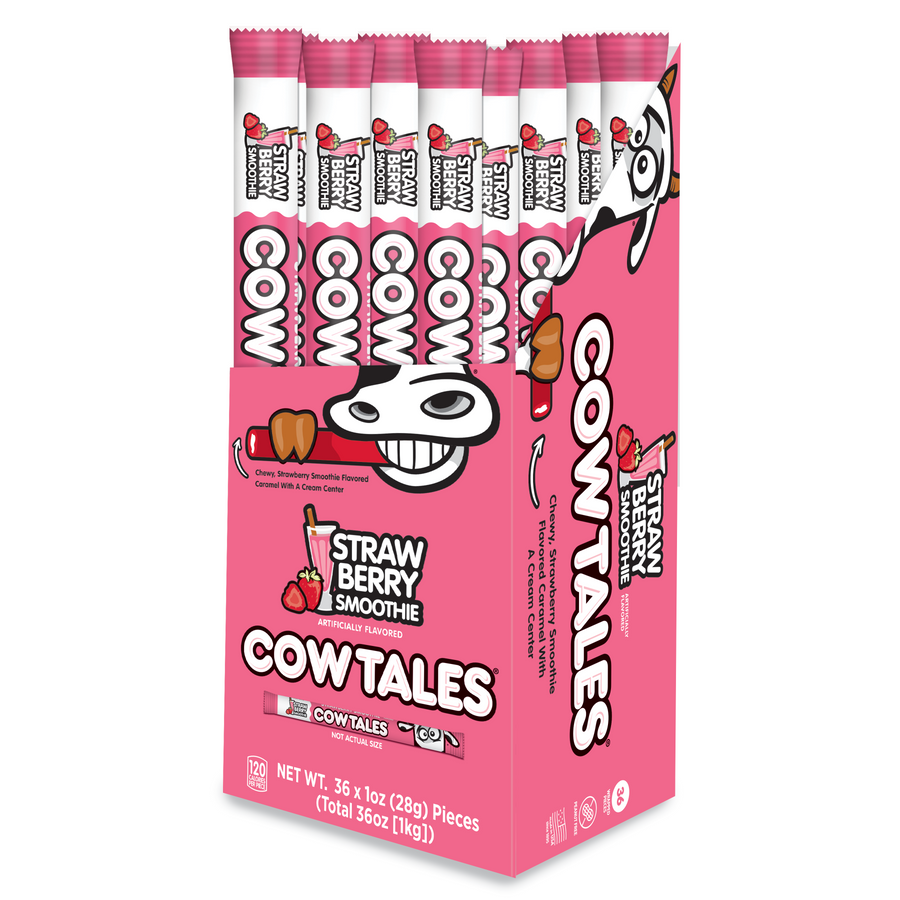 Cow Tales Strawberry Smoothie 28 g (36 Pack) Exotic Candy Wholesale Montreal Quebec Canada