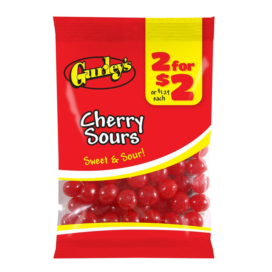 Gurley's Cherry Sours 85 g (12 Pack) Exotic Candy Wholesale Montreal Quebec Canada