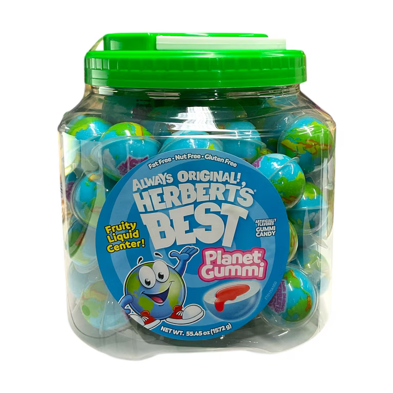 Herbert's Best Planet Gummies Tub 18.8 g (85 Pack) Exotic Candy Wholesale Montreal Quebec Canada