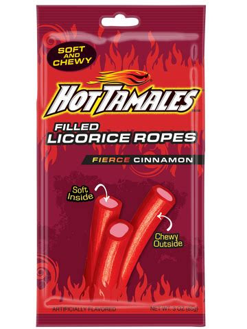 Hot Tamales Licorice Ropes 85 g (12 Pack) Exotic Candy Wholesale Montreal Quebec Canada