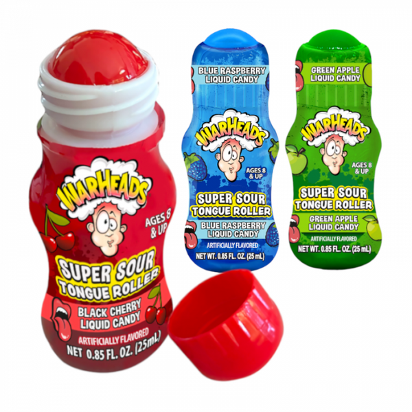 Warheads Super Sour Tongue Rollers 25 mL (12 Pack) Exotic Candy Wholesale Montreal Quebec Canada