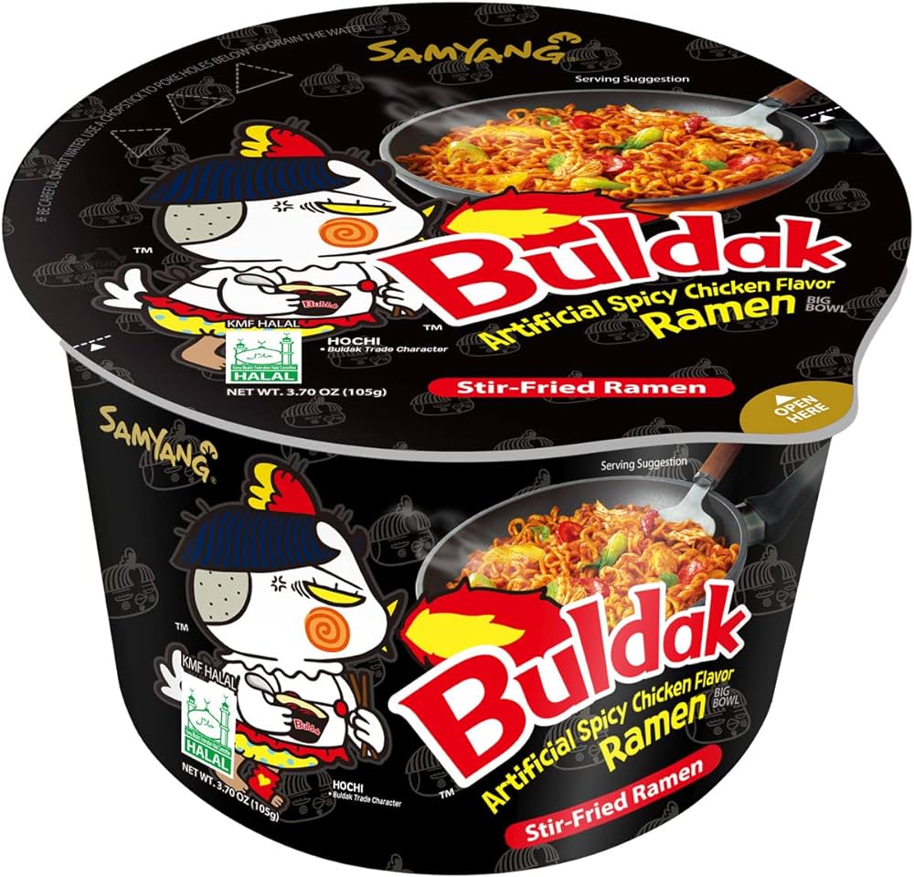 Samyang Buldak Spicy Chicken Stir-fried Ramen 105 g (16 Pack) Exotic Snacks Wholesale Montreal Quebec Canada