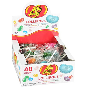 Adams & Brooks Jelly Belly Lollipops 17 g (48 Pack) Exotic Candy Wholesale Montreal QUebec Canada