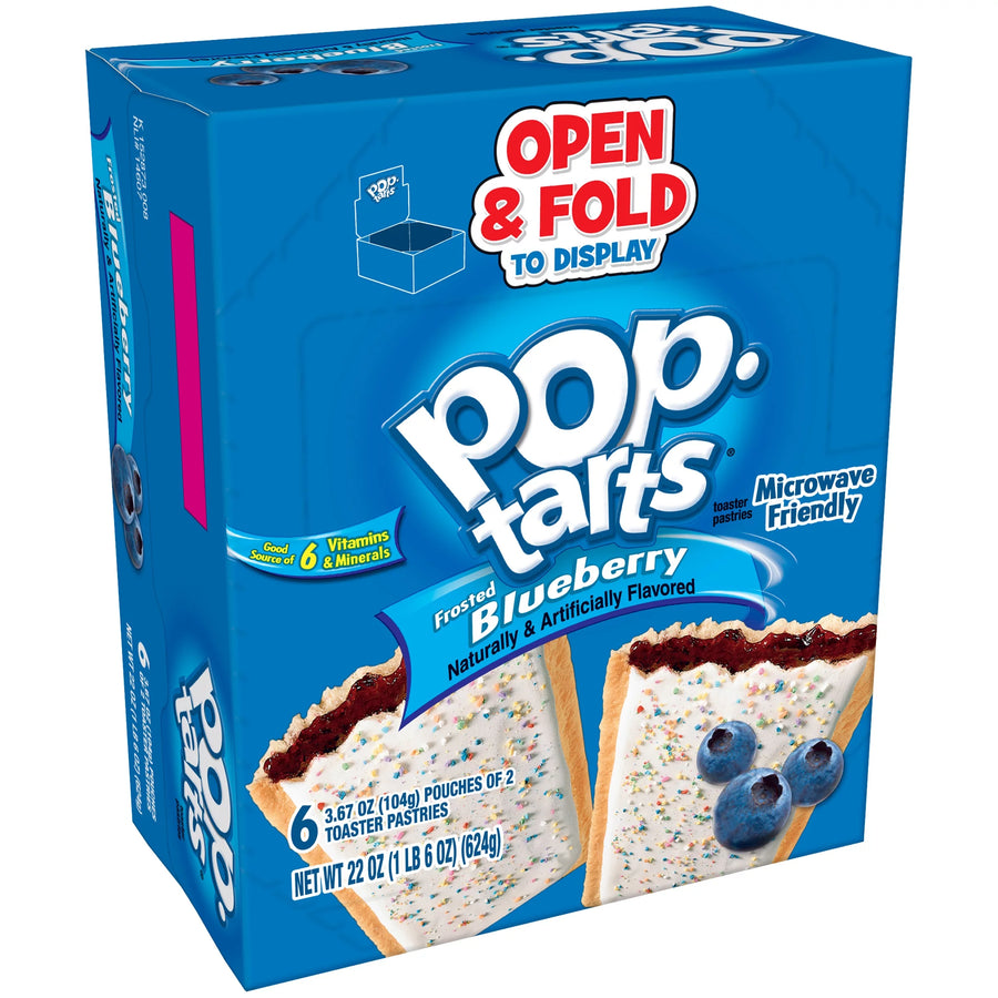 Pop-Tarts Frosted Blueberry 104 g (6 Pack) Exotic Snacks Wholesale Montreal Quebec Canada