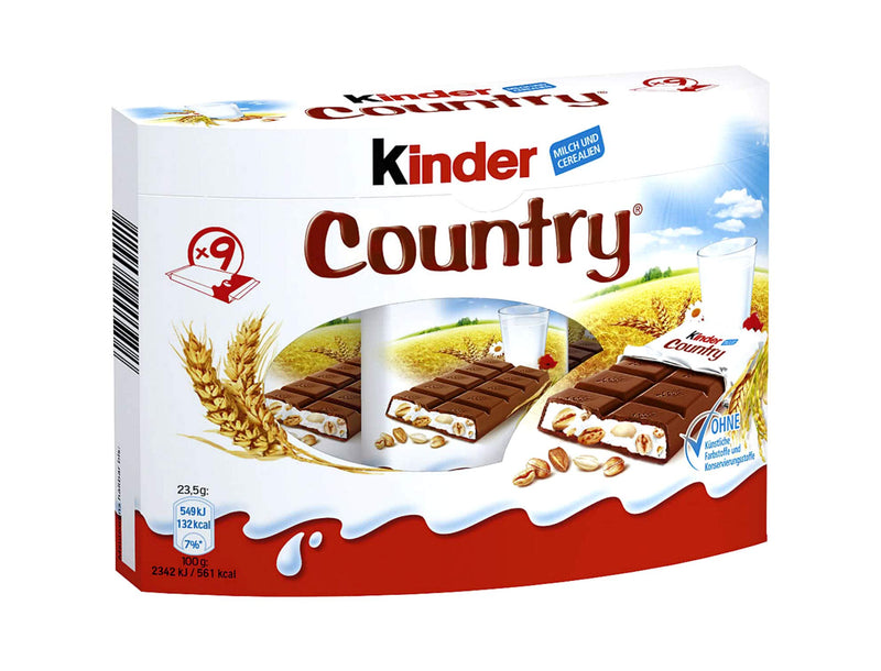 Ferrero Kinder Country 23.5 g (9 Units) 18 Pack – Exotics Wholesale