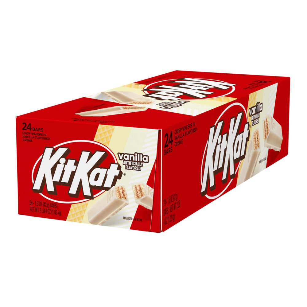 Kit Kat Crisp Wafers in Vanilla-Flavoured Creme 42 g (24 Pack) Exotic Candy Wholesale Montreal Quebec Canada