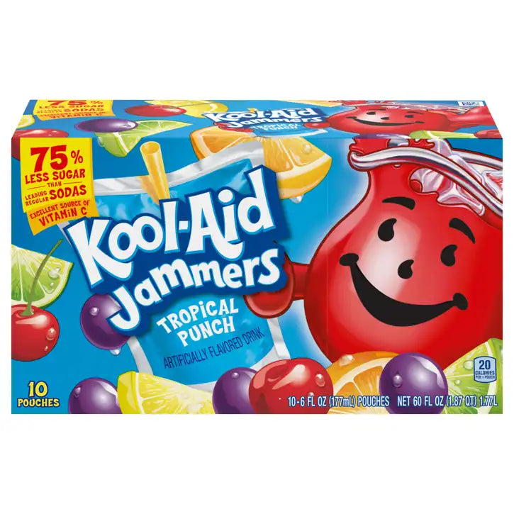 Kool-Aid Tropical Punch Jammers 177 mL (40 Pack) Exotic Drinks Wholesale Montreal Quebec Canada