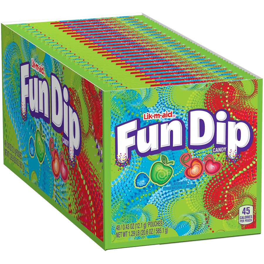 Lik-M-Aid Fun Dip Candy 12.1 g (48 Pack) Exotic Candy Wholesale Montreal Quebec Canada