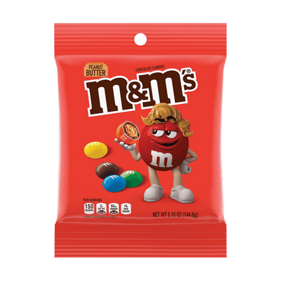 M&M's Peanut Butter Candy Peg Bag 144.6 g (12 Pack)