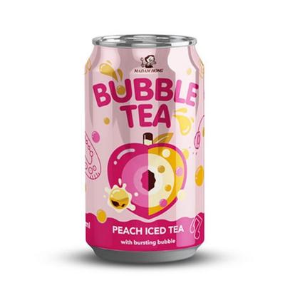 Madam Hong Peach Bubble Tea 315 mL (24 Pack) Exotic Candy Wholesale Montreal Quebec Canada