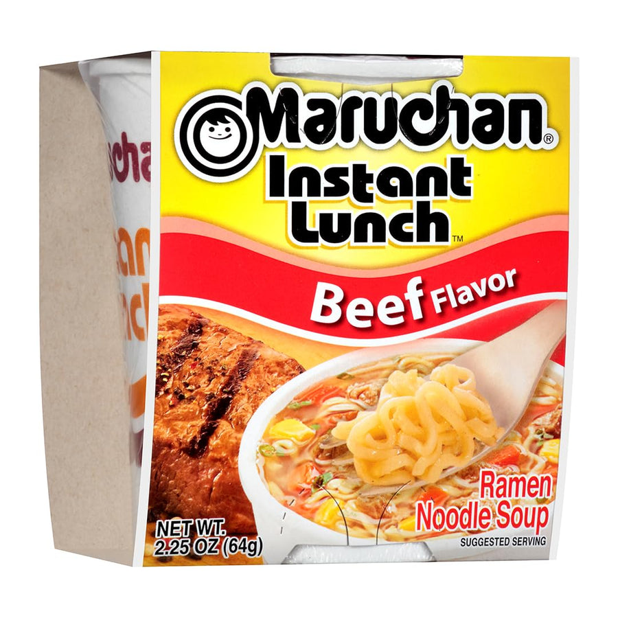 Maruchan Ramen Noodle Soup Cup Beef Flavour 64 g (12 Pack) Exotic Snacks Wholesale Montreal Quebec Canada
