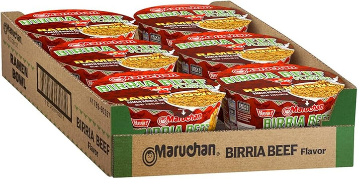 Maruchan Ramen Bowl Birria Beef Flavour 96.2 g (6 Pack) Exotic Snacks Wholesale Montreal Quebec Canada