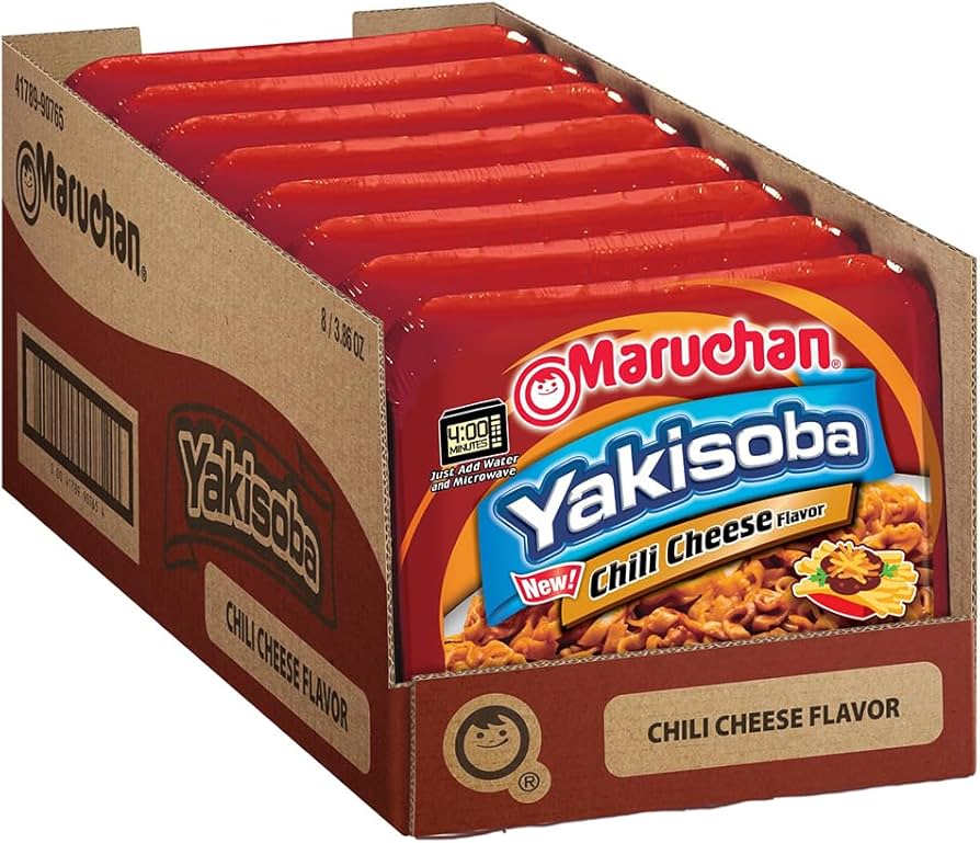 Maruchan Yakisoba Chili Cheese 109.6 g (8 Pack) Exotic Snacks Wholesale Montreal Quebec Canada