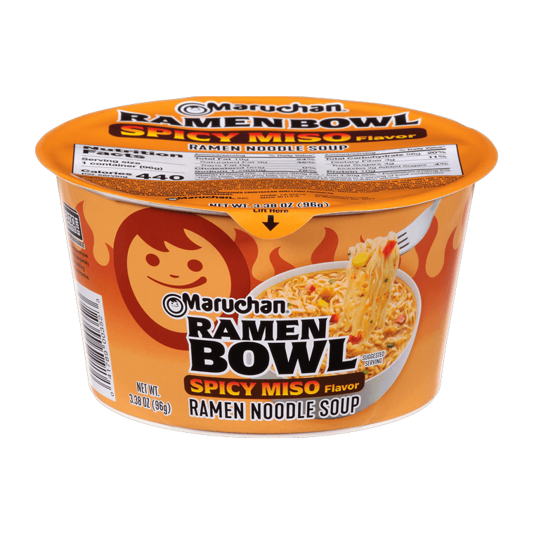 Maruchan Ramen Bowl Spicy Miso Flavour 96 g (6 Pack) Exotic Snacks Wholesale Montreal Quebec Canada