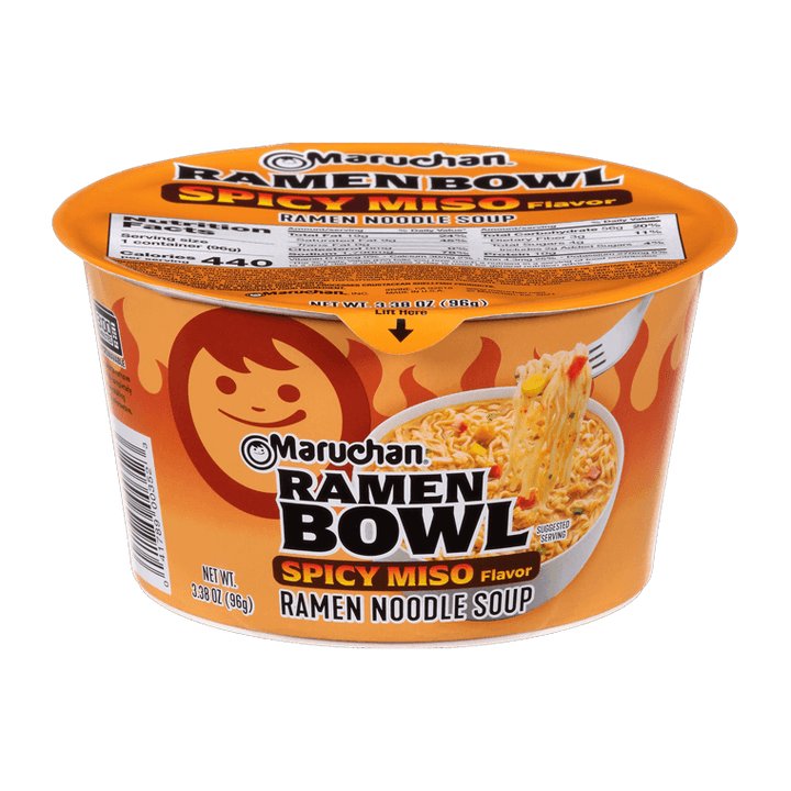 Maruchan Ramen Bowl Spicy Miso Flavour 96 g (6 Pack) Exotic Snacks Wholesale Montreal Quebec Canada