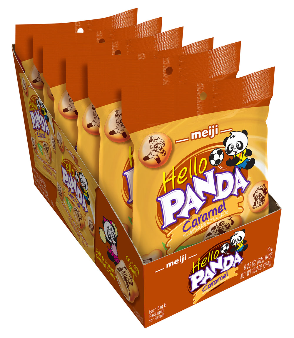 Meiji Hello Panda Caramel 62 g (6 Pack) Exotic Snacks Wholesale Montreal Quebec Canada