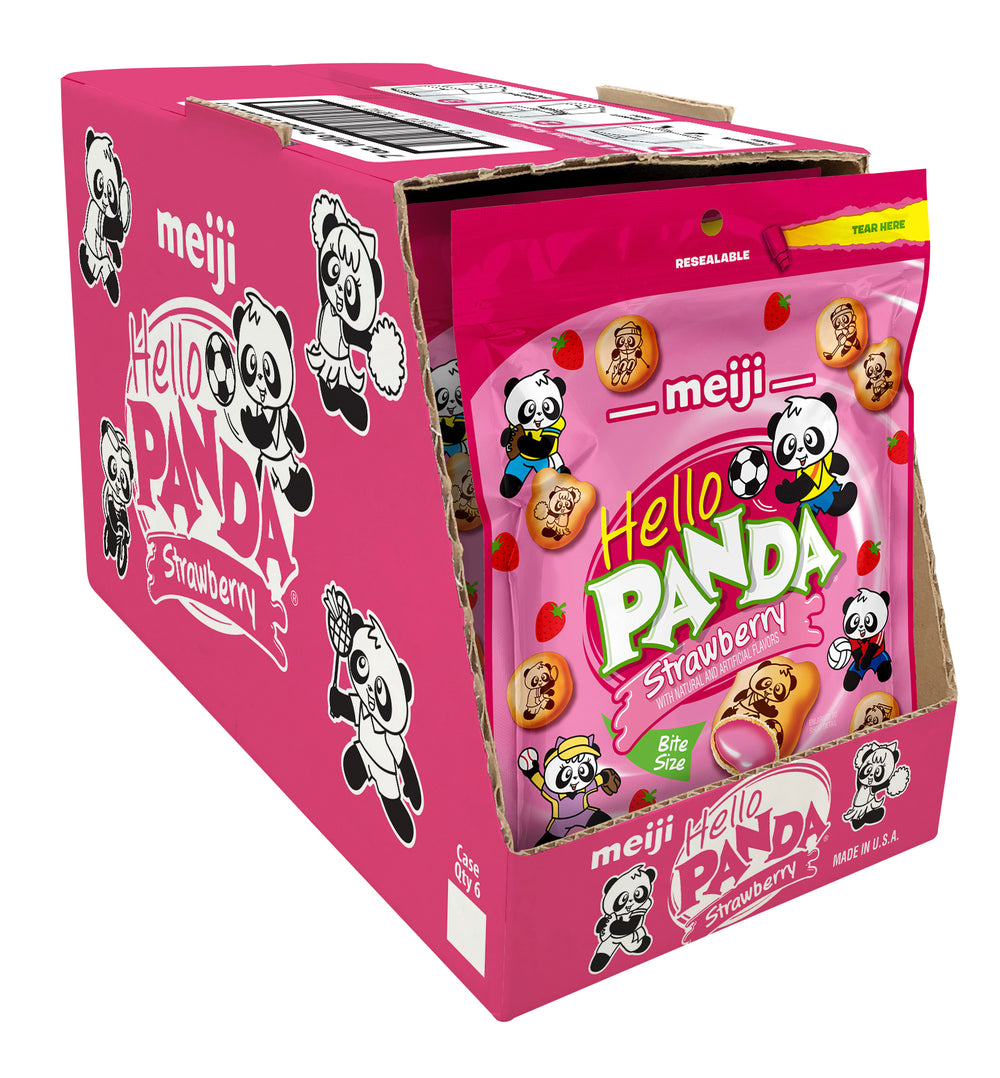 Meiji Hello Panda Strawberry 198 g (6 Pack) Exotic Snacks Wholesale Montreal Quebec Canada