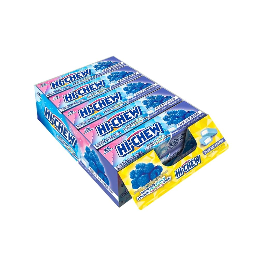 Morinaga Hi-Chew Blue Raspberry Candy 50 g (15 Pack) Exotic Candy Wholesale Montreal Quebec Canada