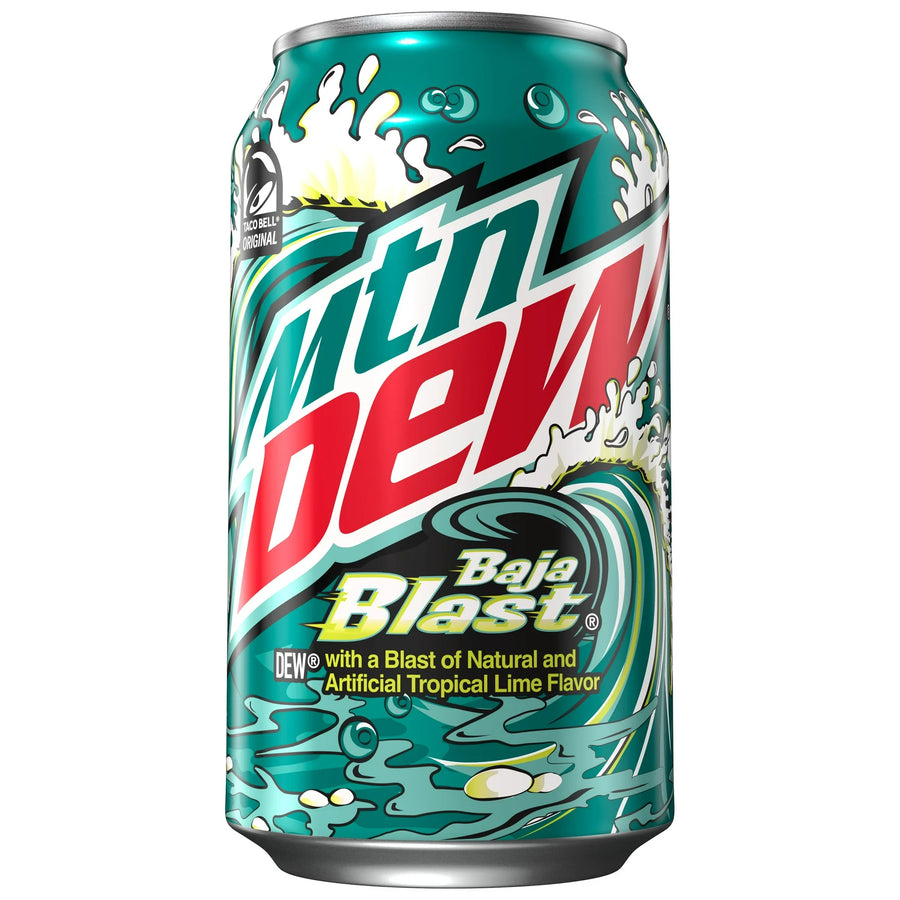 Mountain Dew Baja Blast 355 mL (12 Pack) Exotic Soda Wholesale Distribution Montreal Quebec Canada