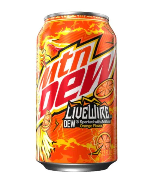 Mountain Dew Live Wire 355 mL (12 Pack) Exotic Soda Wholesale Distribution Montreal Quebec Canada