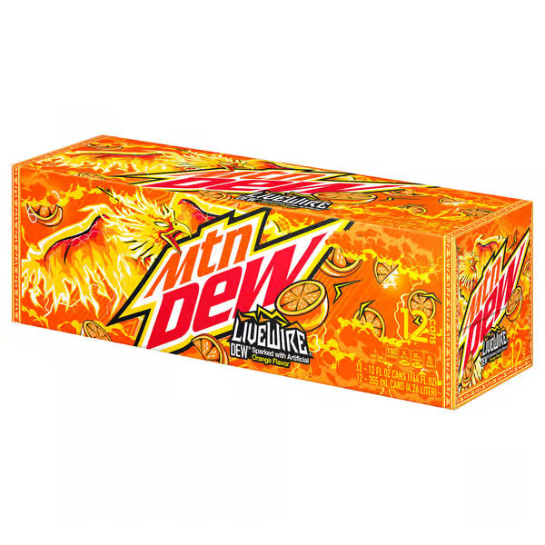 Mountain Dew Live Wire 355 mL (12 Pack) Exotic Soda Wholesale Distribution Montreal Quebec Canada