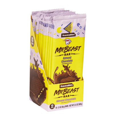Mr Beast Almond Chocolate Bar 60 g (10 pack) Exotic Snacks Wholesale Montreal Quebec Canada