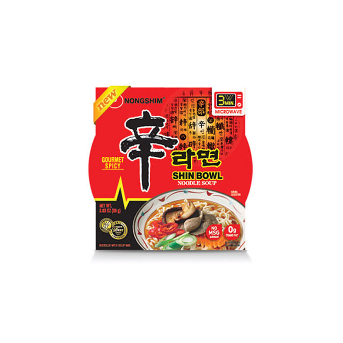 Nongshim Shin Ramen Bowl 86 g (12 Pack) Exotic Snacks Wholesale Montreal Quebec Canada