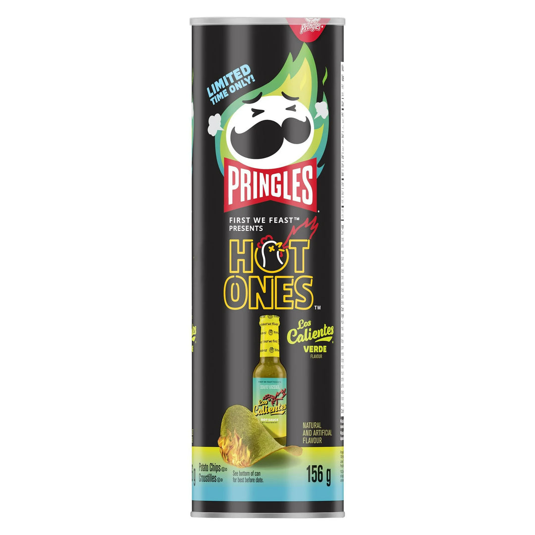 Pringles Hot Ones Los Calientes Verde 156 g (14 Pack) Exotic Snacks Wholesale Montreal Quebec Canada 