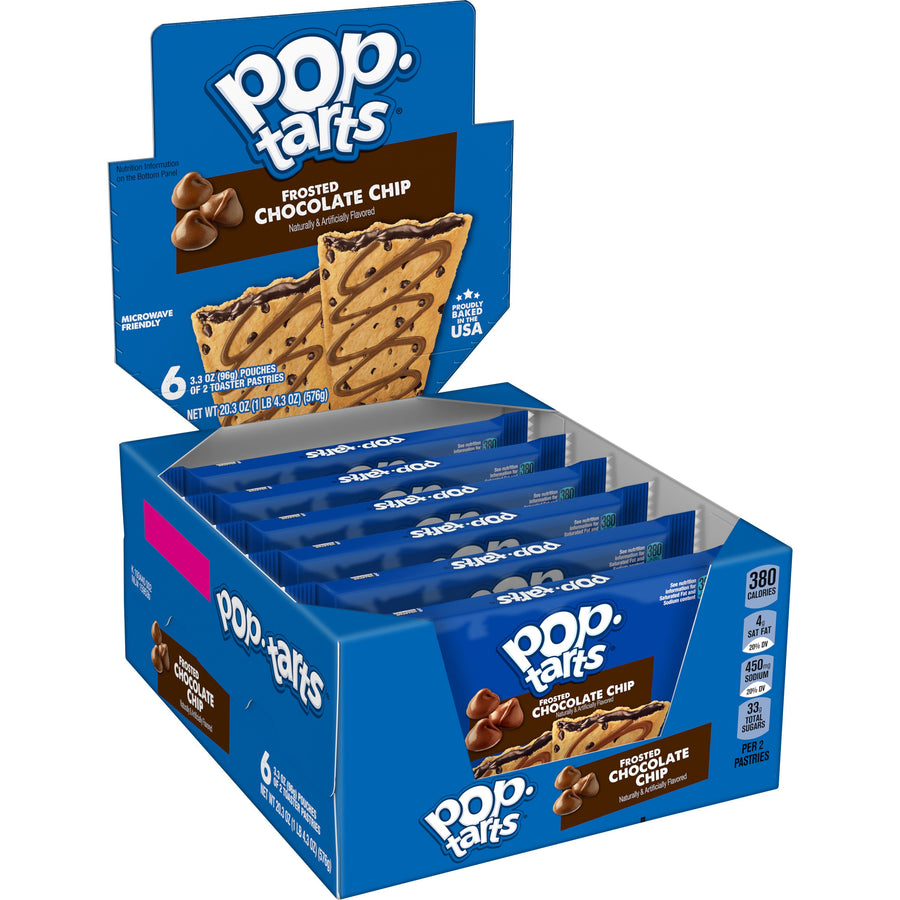 Pop-Tarts Frosted Chocolate Chip 104 g (6 Pack) Exotic Snacks Wholesale Montreal Quebec Canada