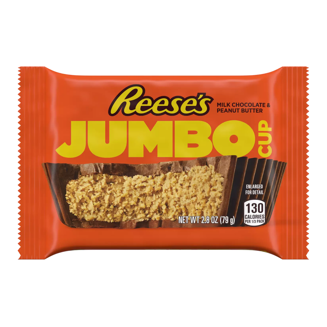 Reese's Jumbo Milk Chocolate Peanut Butter Cup 79 g (24 Pack) Exotic Chocolate Wholesale Montreal Quebec Canada