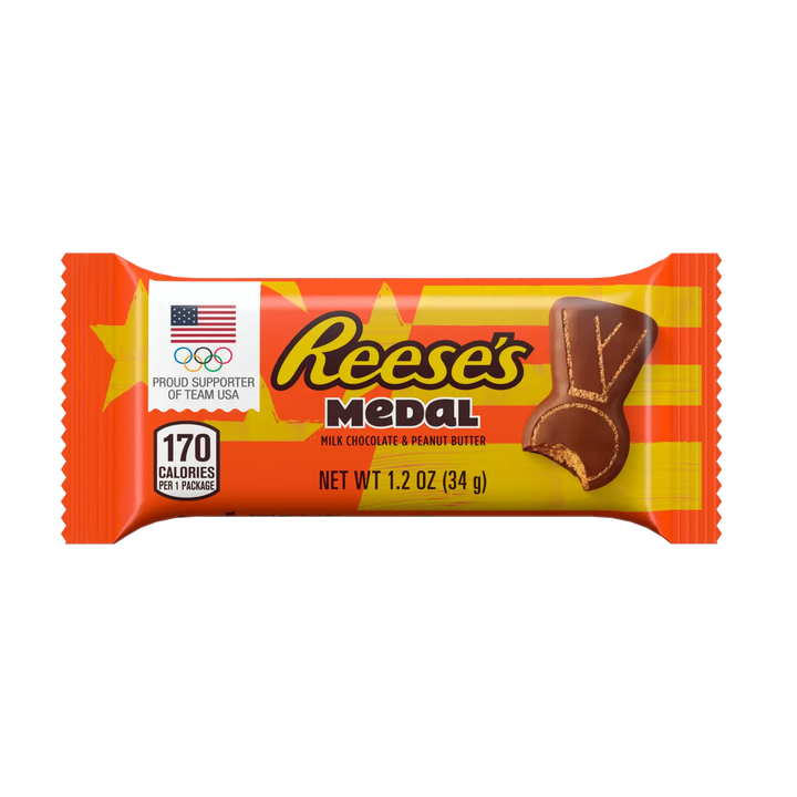 Reese's Milk Chocolate & Peanut Butter Medal 34 g (36 Pack) Exotic Chocolate Wholesale Montreal Quebec Canada