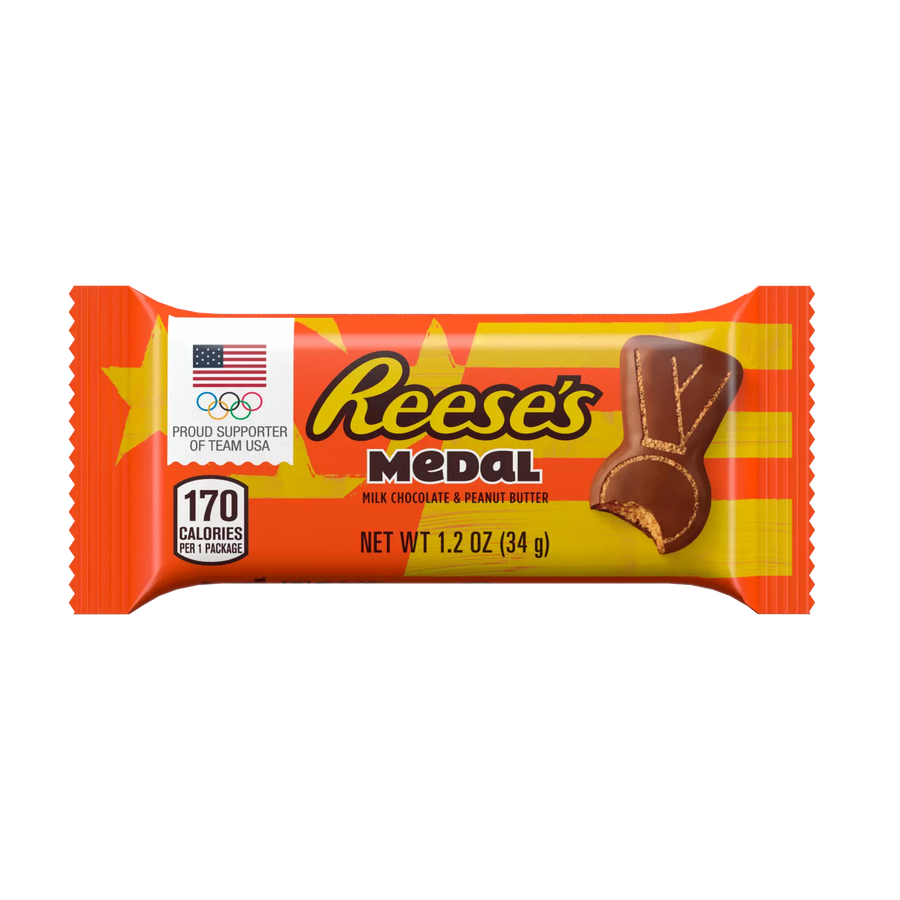 Reese's Milk Chocolate & Peanut Butter Medal 34 g (36 Pack) Exotic Chocolate Wholesale Montreal Quebec Canada