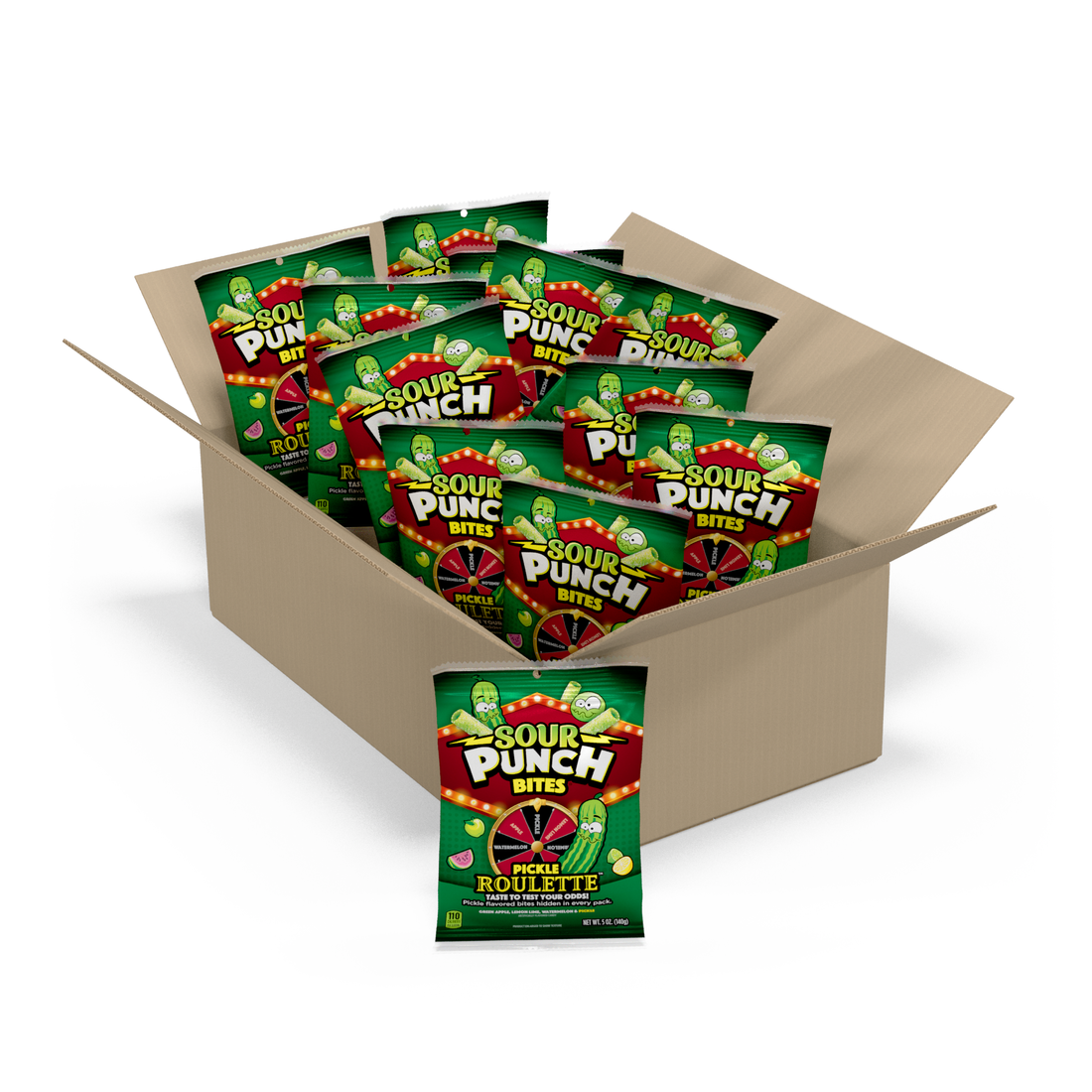 Sour Punch Bites Pickle Roulette 140 G (12 Pack) – Exotics Wholesale