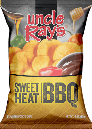 Uncle Ray's Sweet Heat Barbecue Potato Chips 85 g (12 Pack) Exotic Snacks Wholesale Montreal Quebec Canada