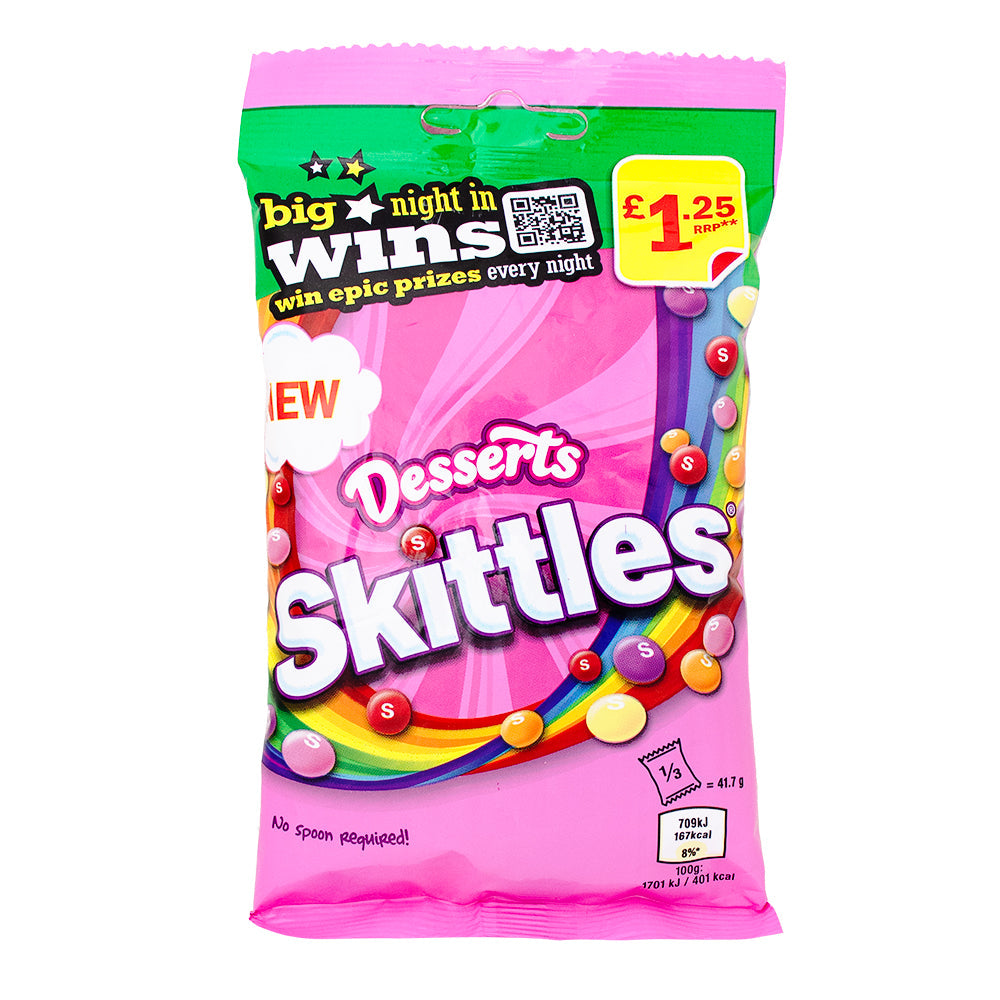 Skittles Desserts 125 g (12 Pack) Exotic Candy Wholesale Montreal Quebec Canada