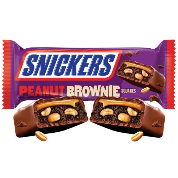 Snickers Peanut Brownie Squares 34 g (24 Pack) Exotic Chocolate Wholesale Montreal Quebec Canada