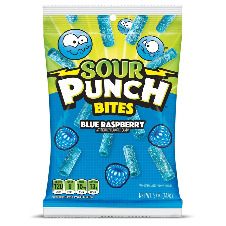 Sour Punch Bites Blue Raspberry 142 g (12 Pack) Exotic Candy Wholesale Montreal Quebec Canada