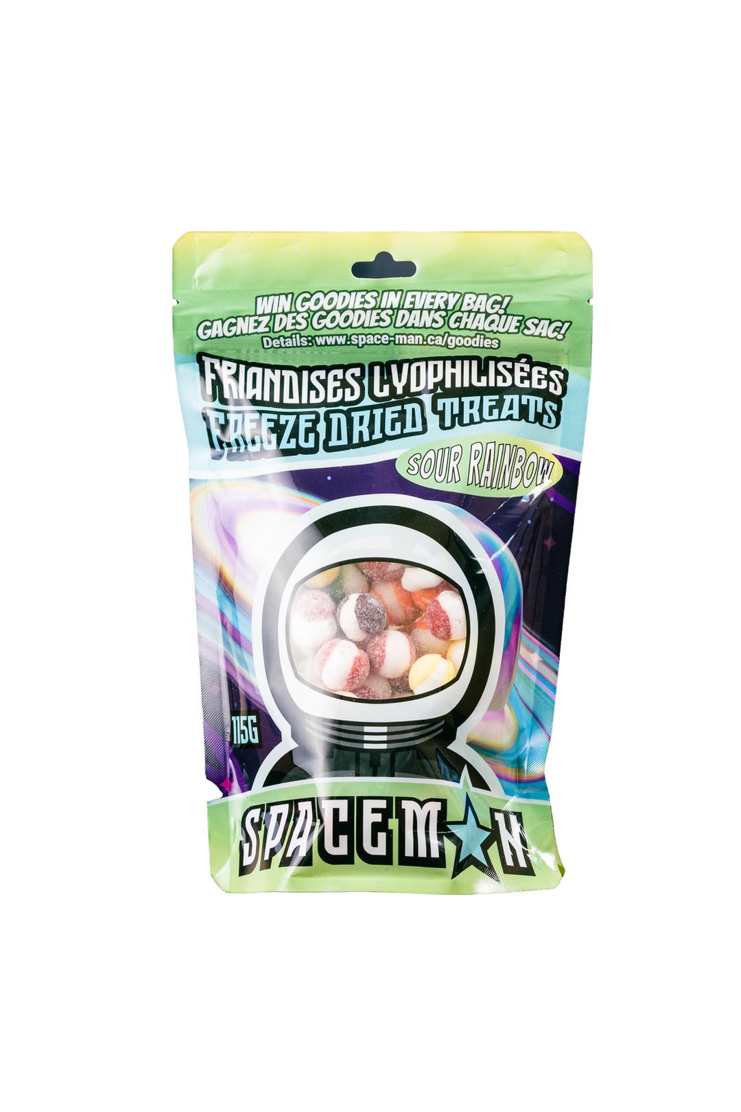  Spaceman Sour Rainbow 115 g (10 Pack) Exotic Freeze Dried Candy Wholesale Montreal Quebec Canada