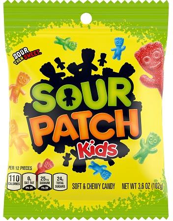 Sour Patch Kids Peg Bag 102 g (12 Pack) Exotic Candy Wholesale Montreal Quebec Canada