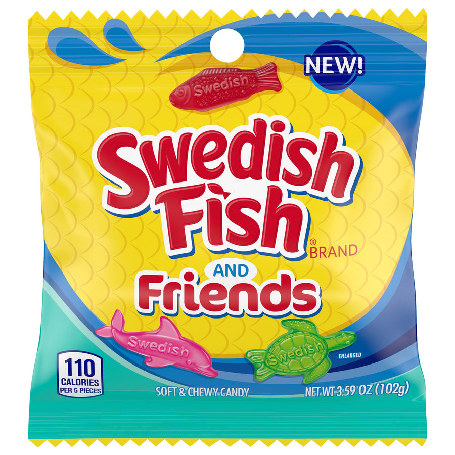 Swedish Fish and Friends 102 g (12 Pack) Exotic Candy Wholesale Montreal Quebec Canada
